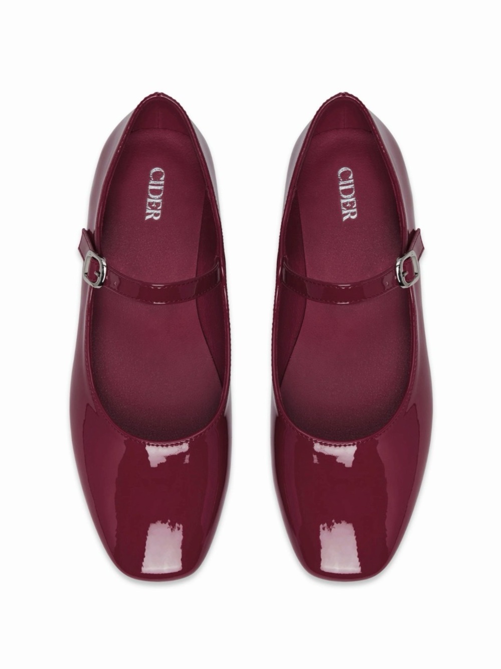 Cider Womens' Patent Mary Jane Shoes in Wine